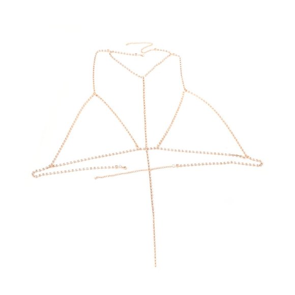 New Sexy Crystal Bra Necklace.Body Chain. - Picture 6 of 8